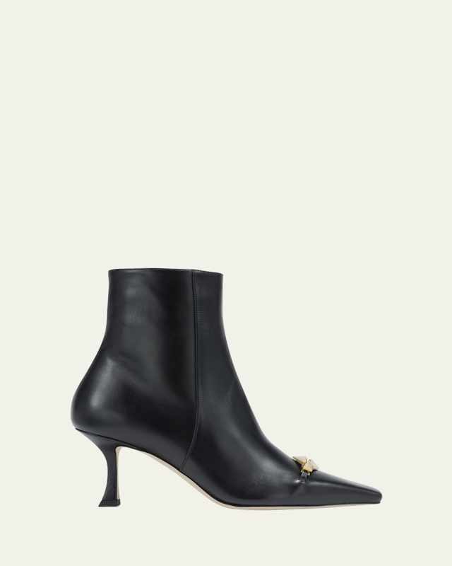 Ryker Leather Chain Ankle Booties